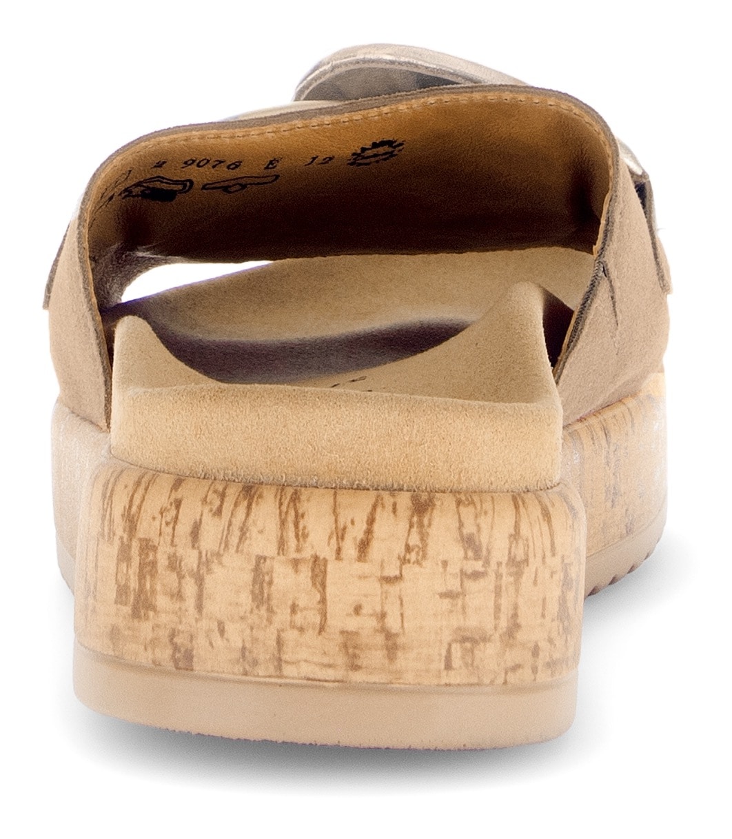Gabor Pantolette, Plateau, Sommerschuh, Schlupfschuh mit bezogener Zierkett günstig online kaufen