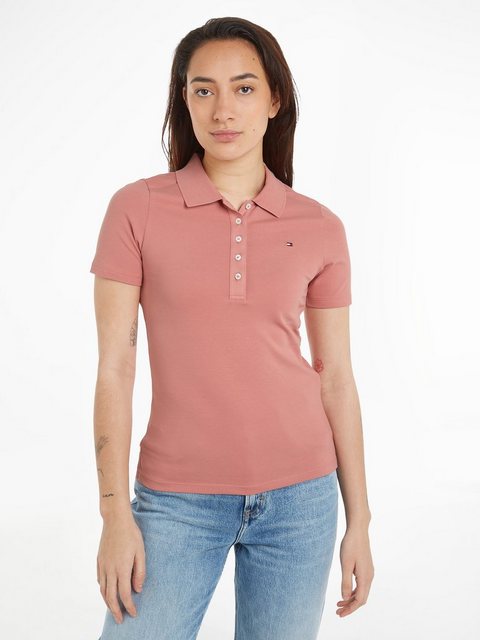 Tommy Hilfiger Poloshirt 1985 SLIM PIQUE POLO SS mit dezenter Tommy Hilfige günstig online kaufen