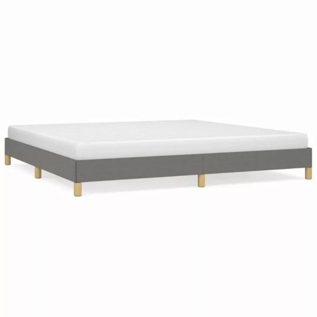 furnicato Bett Bettgestell Dunkelgrau 200x200 cm Stoff günstig online kaufen