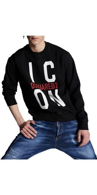 Dsquared2 Rundhalspullover Dsquared2 ICON Sweatshirt Schwarz Herren L günstig online kaufen