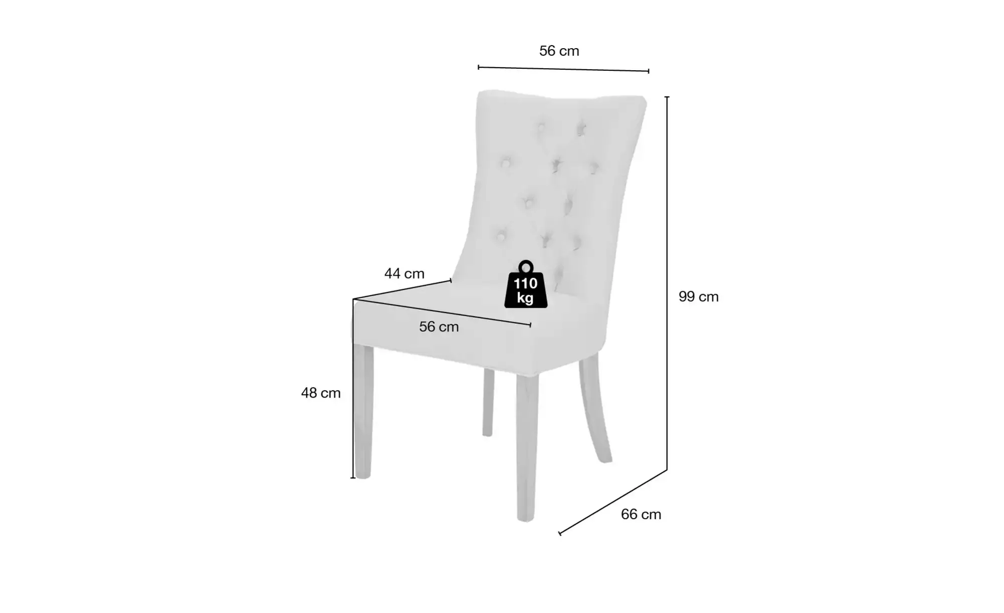 Stuhl  Hennig ¦ grün ¦ Maße (cm): B: 56 H: 99 T: 66 Stühle > Polsterstühle günstig online kaufen