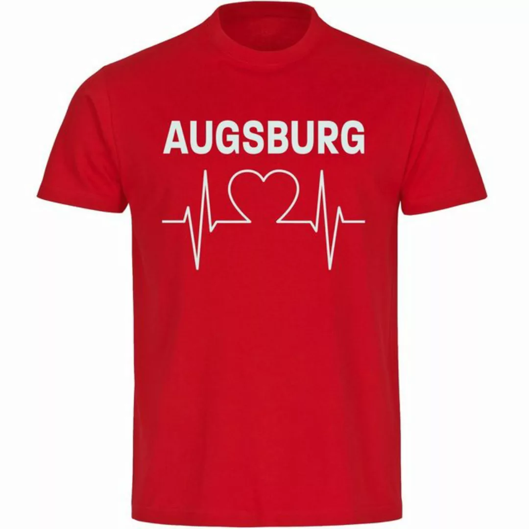 multifanshop T-Shirt Herren Augsburg - Herzschlag - Männer günstig online kaufen