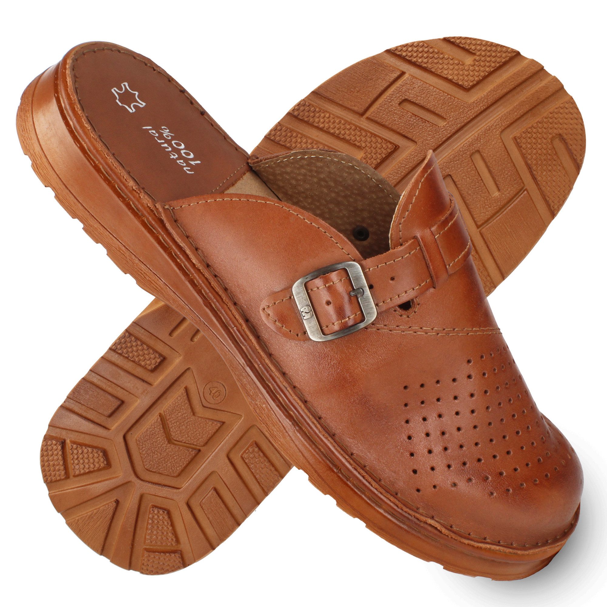 Cloque Noyon Herren Clog Leder, Schnalle, günstig online kaufen