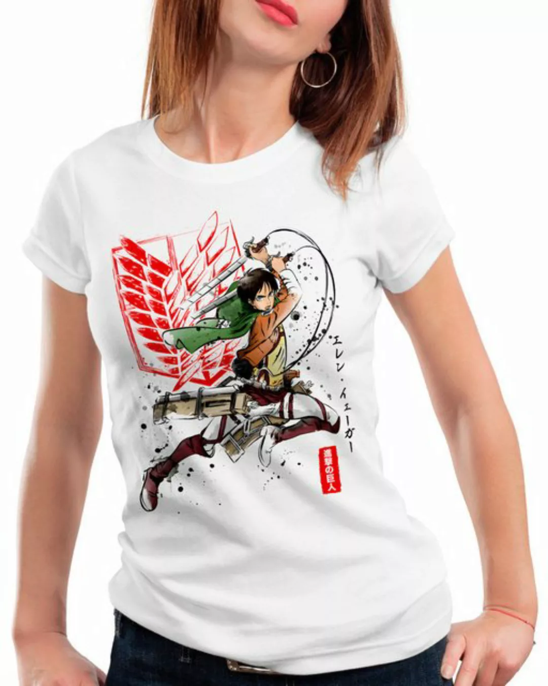 style3 T-Shirt Soldier Eren attack on titan anime japan manga aot cosplay günstig online kaufen