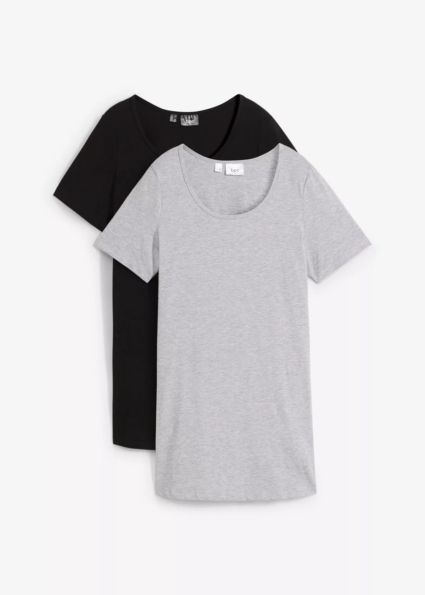 Basic Long-T-Shirt 2er-Pack, Kurzarm günstig online kaufen