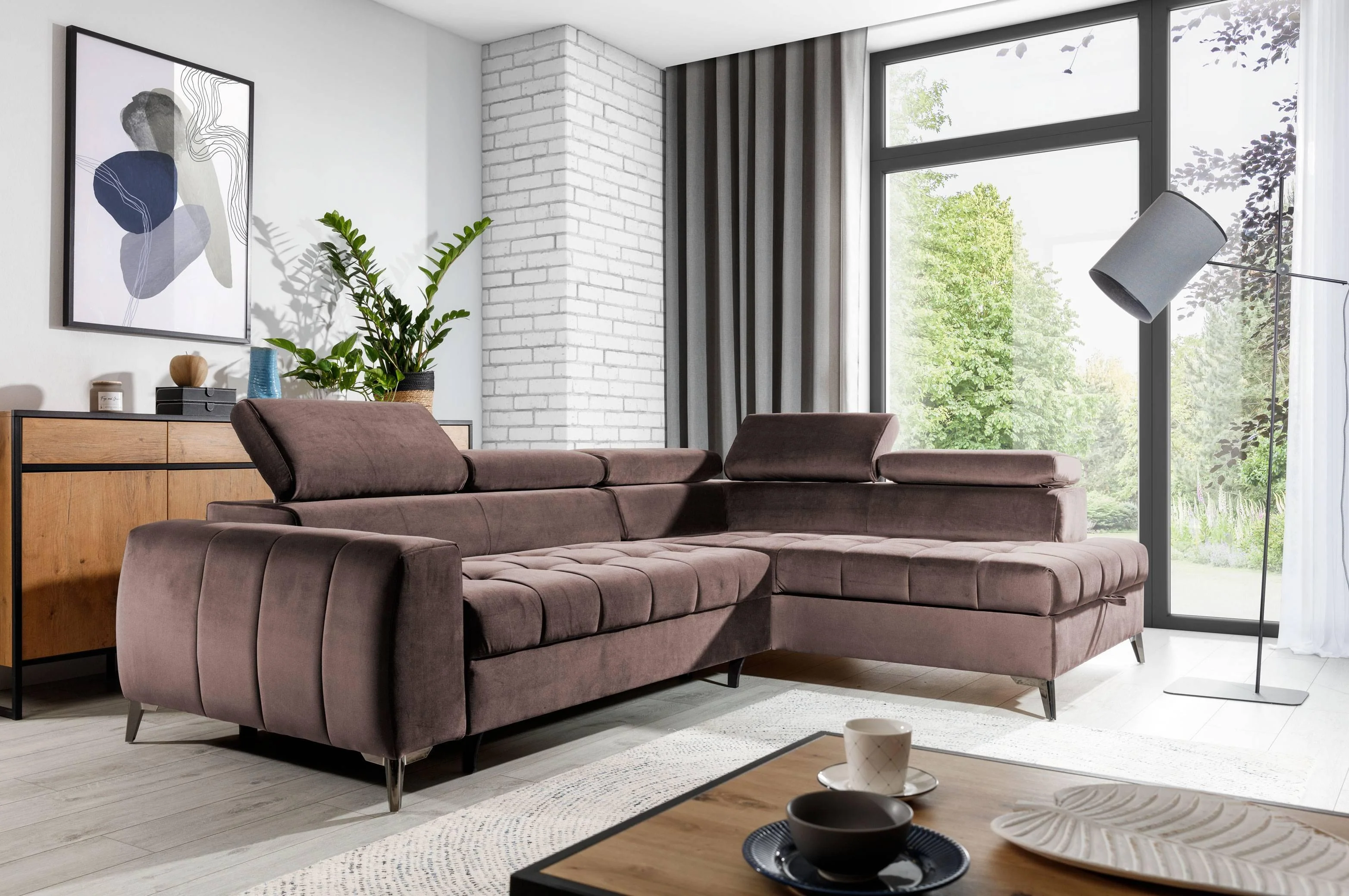 NADUVI Collection | Ecksofa Tulis rechts Samt günstig online kaufen