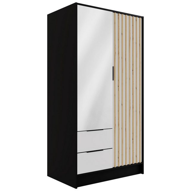 ALTDECOR Drehtürenschrank NELIA (Kleiderschrank Aluminium-Leisten Lamelle, günstig online kaufen