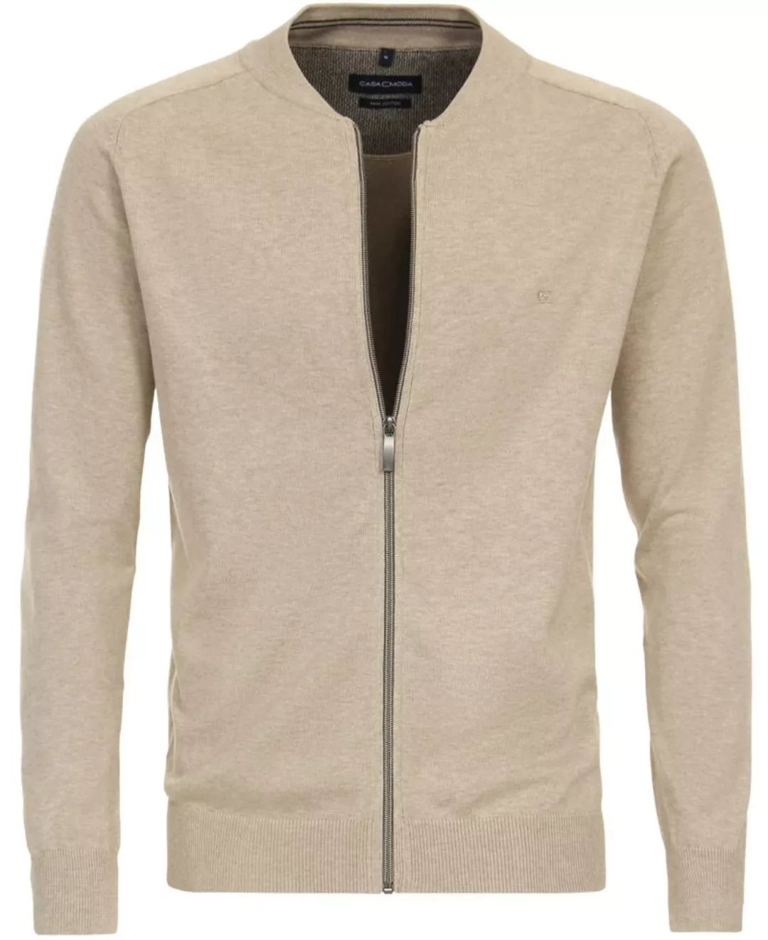 Casa Moda Strickjacke Zip Beige - Größe 3XL günstig online kaufen