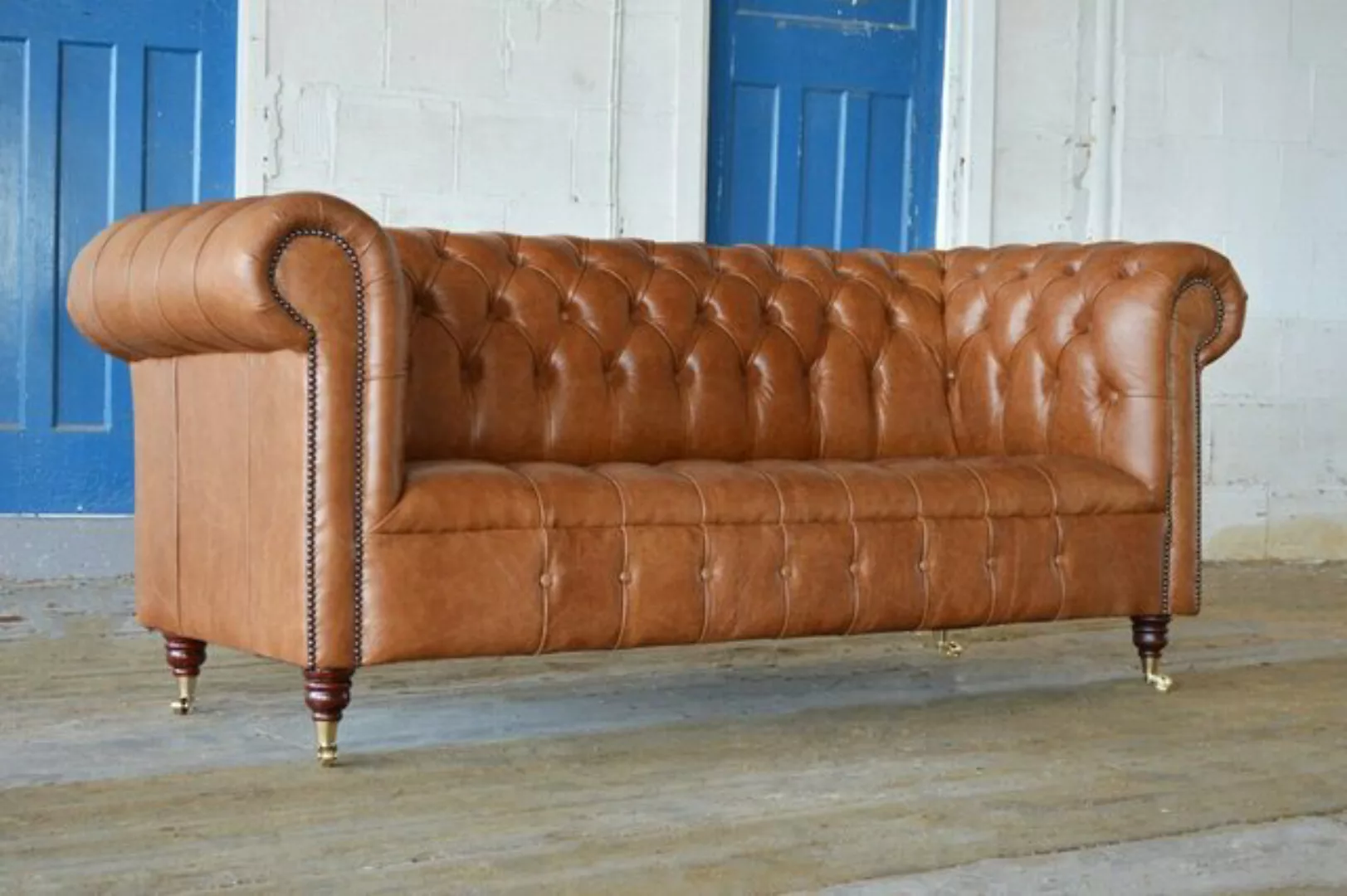 JVmoebel Chesterfield-Sofa Chesterfield Dreisitzer Couch Polster Sofa Desig günstig online kaufen