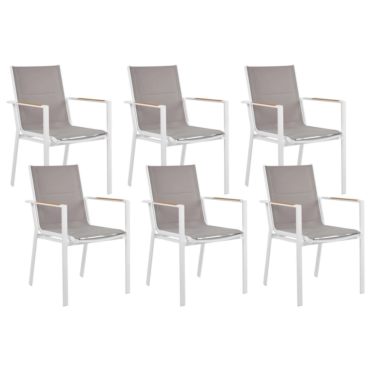 Beliani Gartenstuhl Weiss Grau Heller Holzfarbton 64x56x90 günstig online kaufen