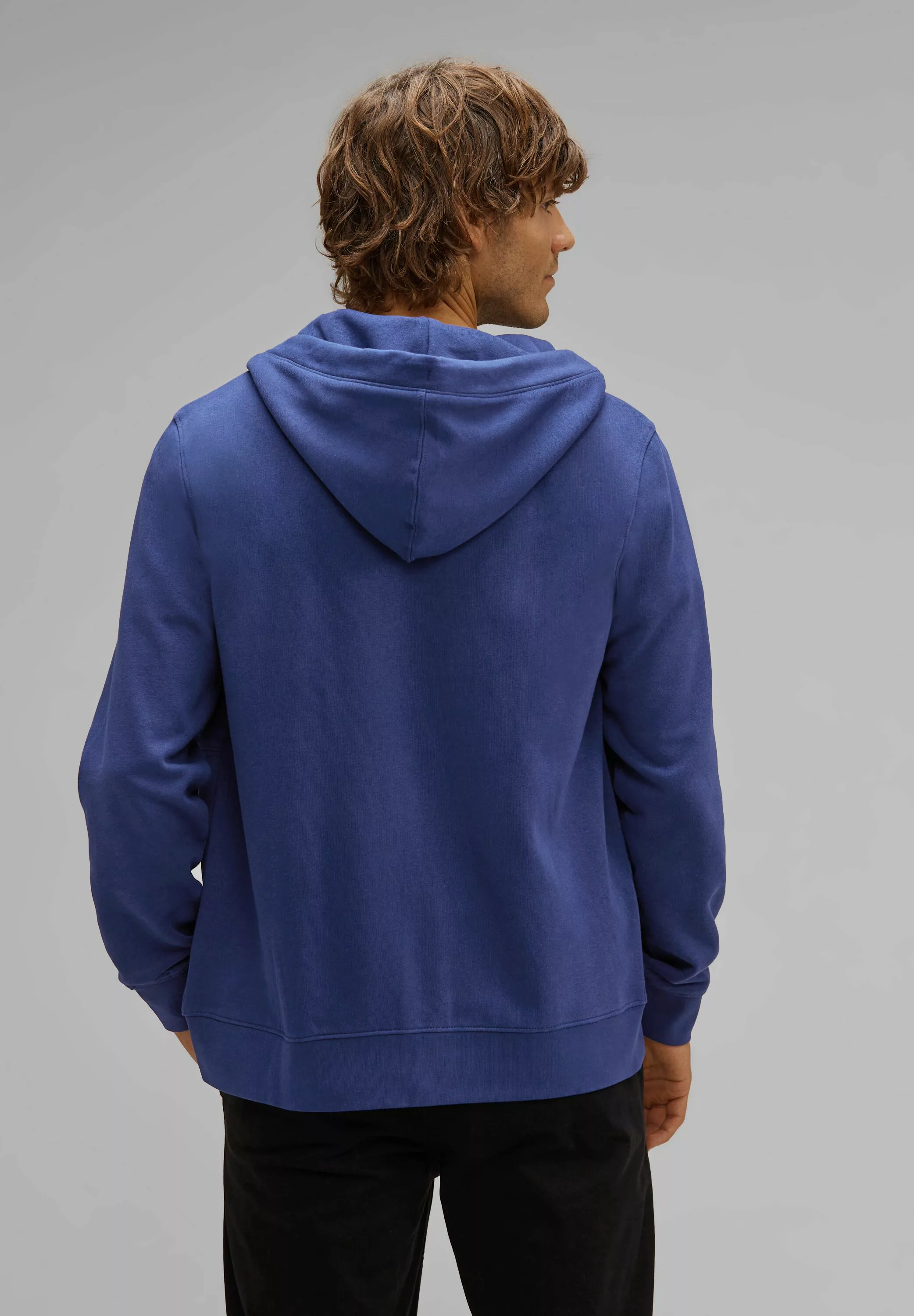 STREET ONE MEN Sweatjacke, mit Kapuze mit Tunnelzugband günstig online kaufen