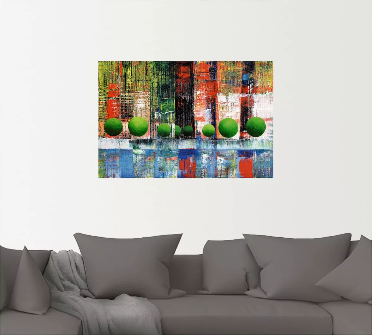 Artland Wandbild "Skyline Vancouver Downtown abstrakt", Kanada, (1 St.), al günstig online kaufen