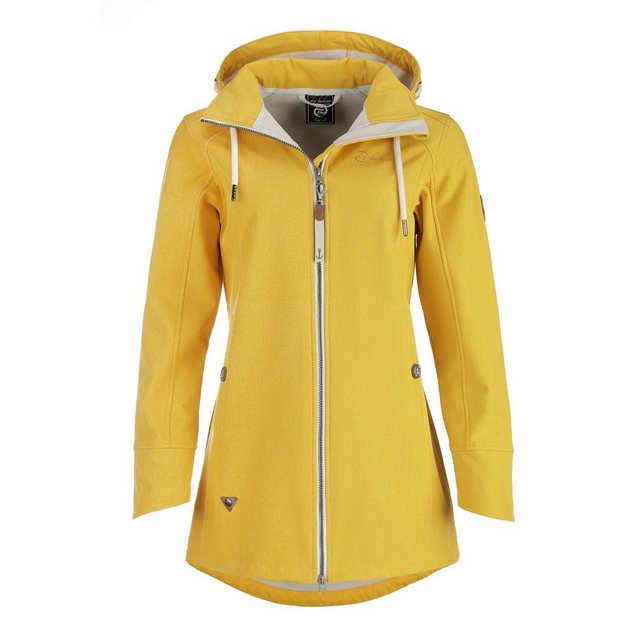 Dry Fashion Softshelljacke Damen Softshell Mantel Sellin Meliert mit Fleece günstig online kaufen