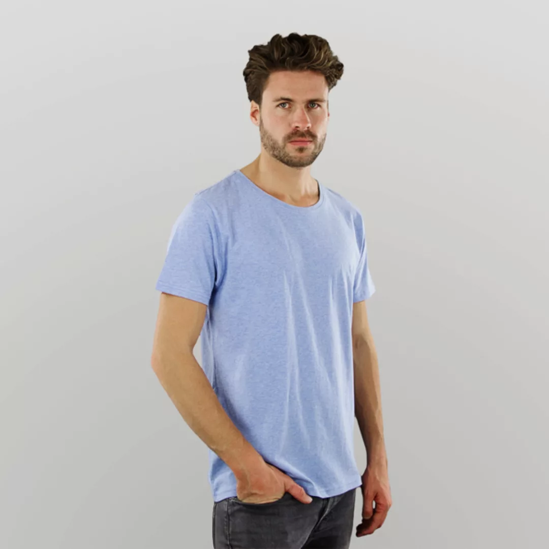 Herren T-shirt In Melange-farben - Fairtrade & Gots Zertifiziert günstig online kaufen