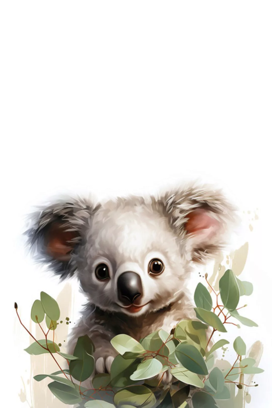 A.S. Création Leinwandbild "Baby Koala - Wandbild Weiß Grün Grau Keilrahmen günstig online kaufen