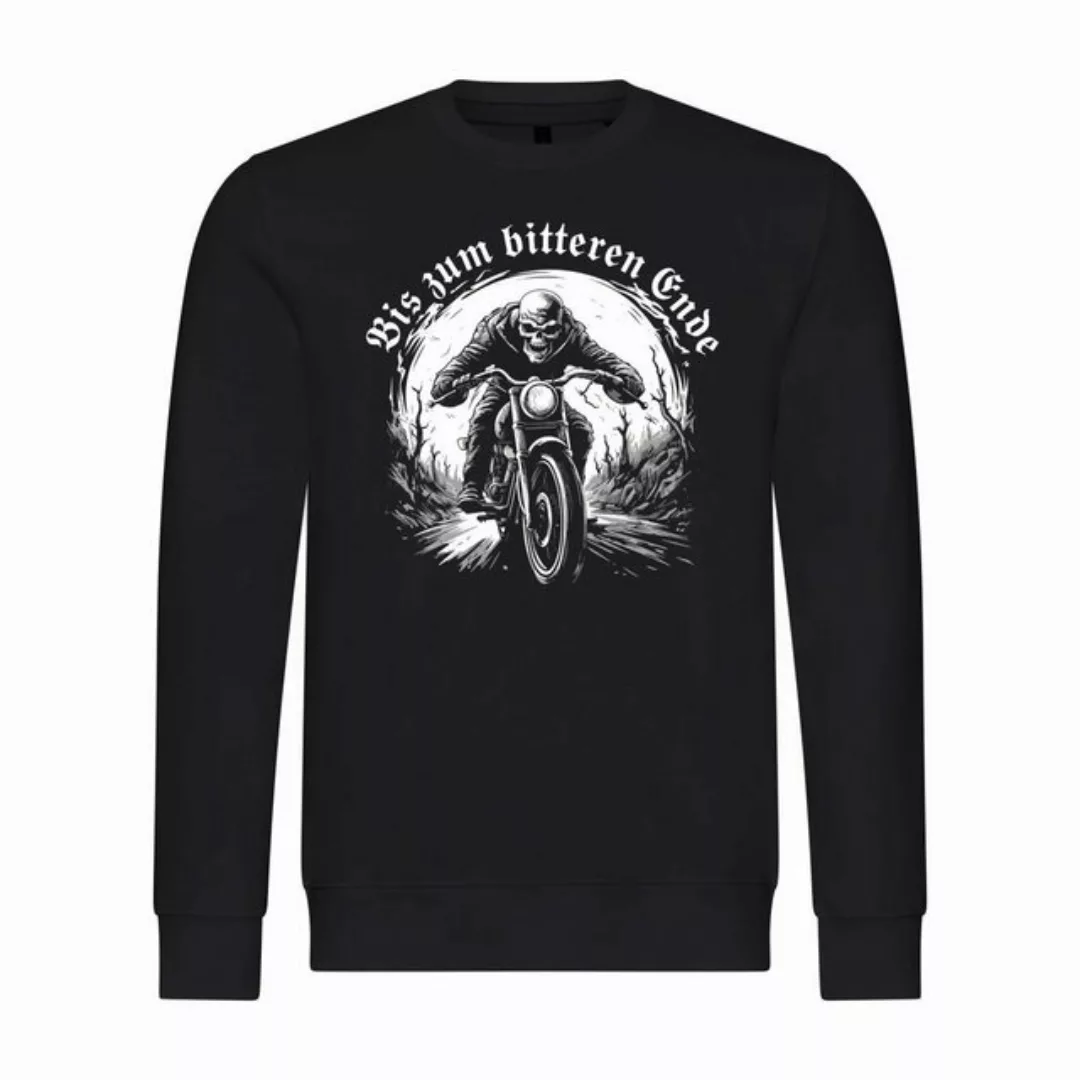 deinshirt Rundhalspullover Herren Pullover Bis zum bitteren Ende Mit Print günstig online kaufen