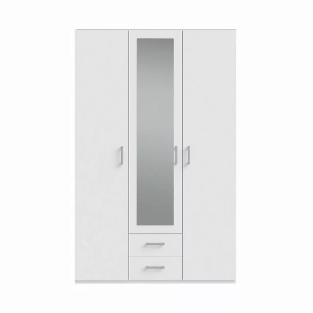 freiraum Drehtürenschrank ECONOBOX 2 in weiß / Spiegel - 133,2x210,5x54,2cm günstig online kaufen