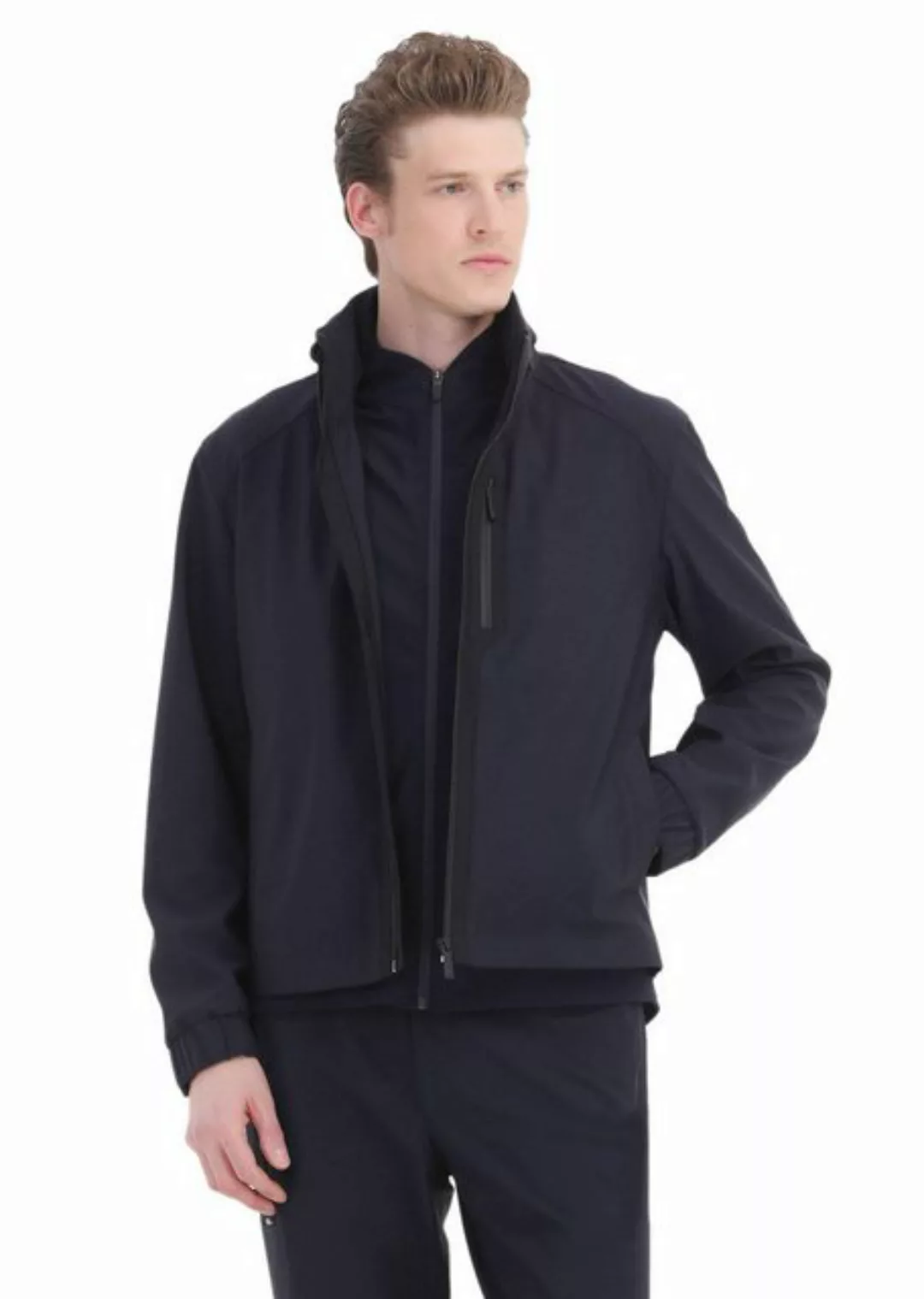 RAMSEY Winterjacke Marineblauer Webmantel günstig online kaufen