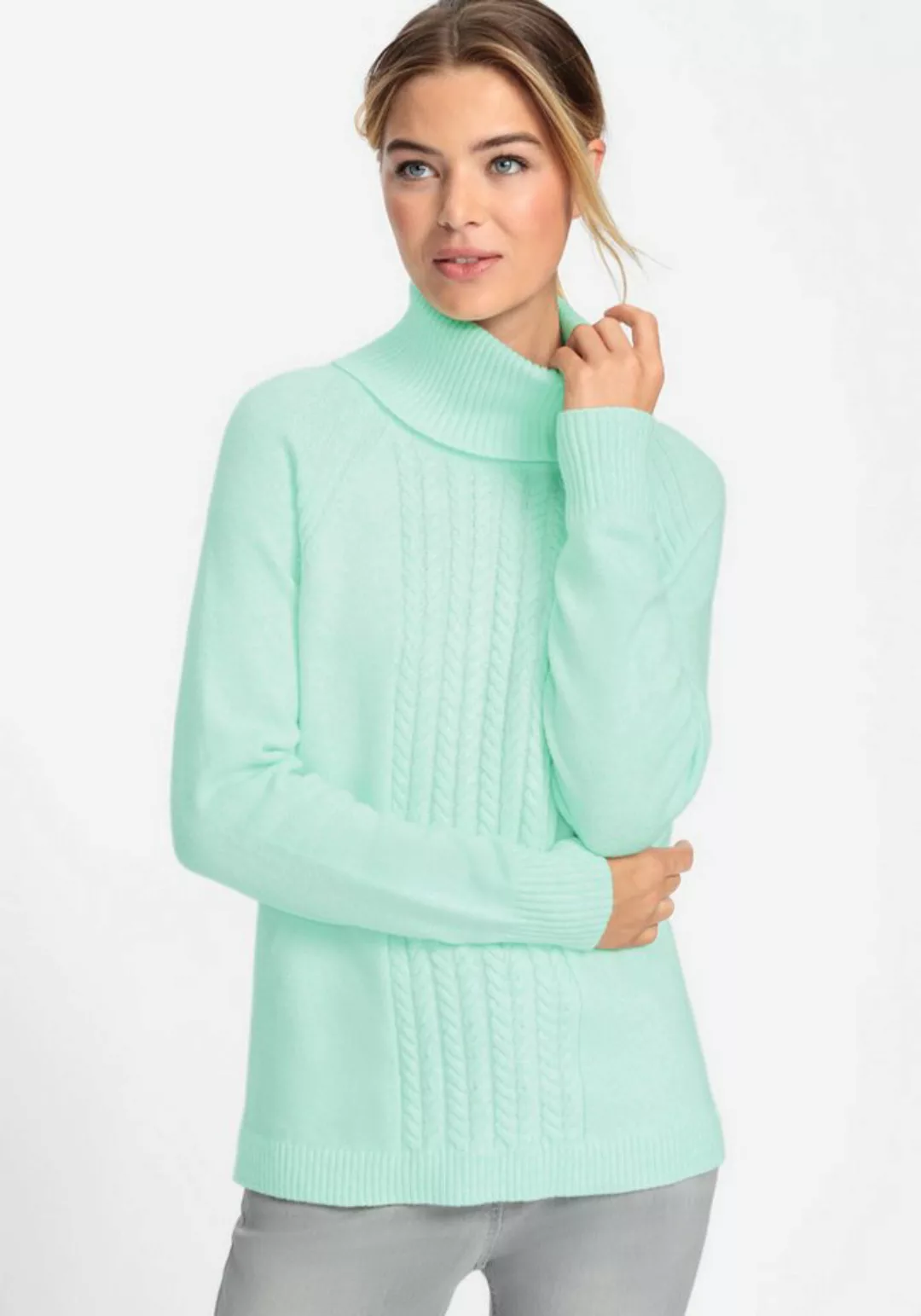 Olsen Rollkragenpullover Pullover mit klassisches Zopfmuster mit klassische günstig online kaufen