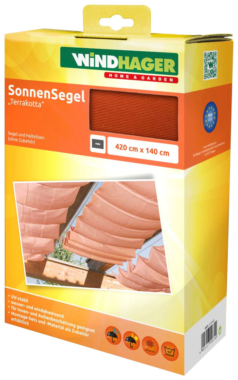 Windhager Sonnensegel, für Seilspannmarkise, inklusive Laufhaken, 4,2x1,4 m günstig online kaufen