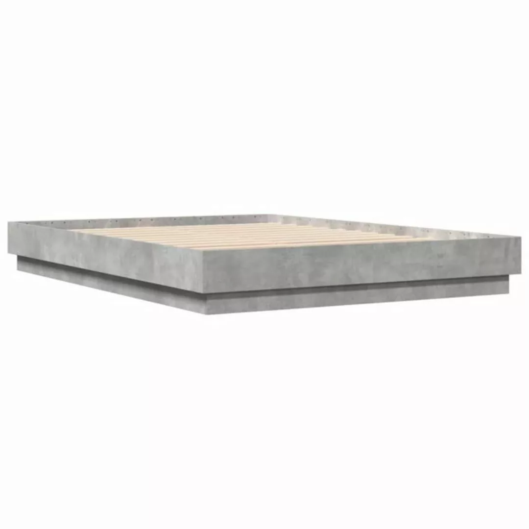 vidaXL Bett Bettgestell Betongrau 120x200 cm Holzwerkstoff günstig online kaufen