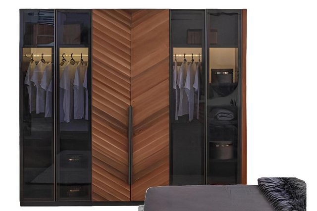 Xlmoebel Kleiderschrank Stilvoller Luxus-Glasschrank für das Schlafzimmer ( günstig online kaufen