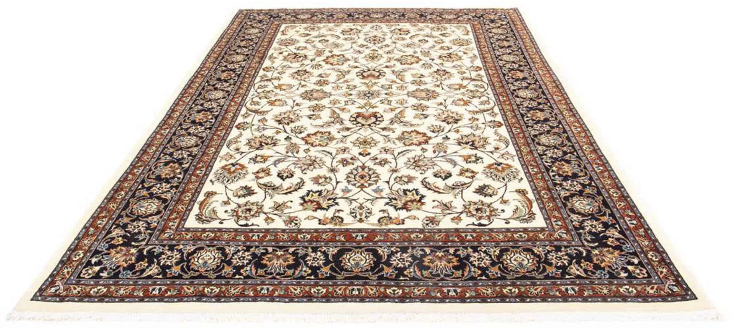 morgenland Wollteppich »Kaschmar Blumenmuster Beige 289 x 197 cm«, rechteck günstig online kaufen