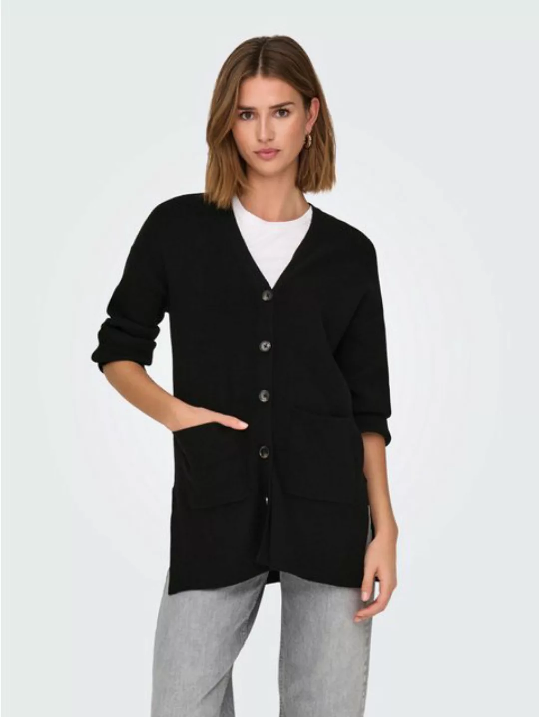 ONLY Strickjacke ONLKATIA LS RIB V LOOSE CARDIGAN CC KNT günstig online kaufen