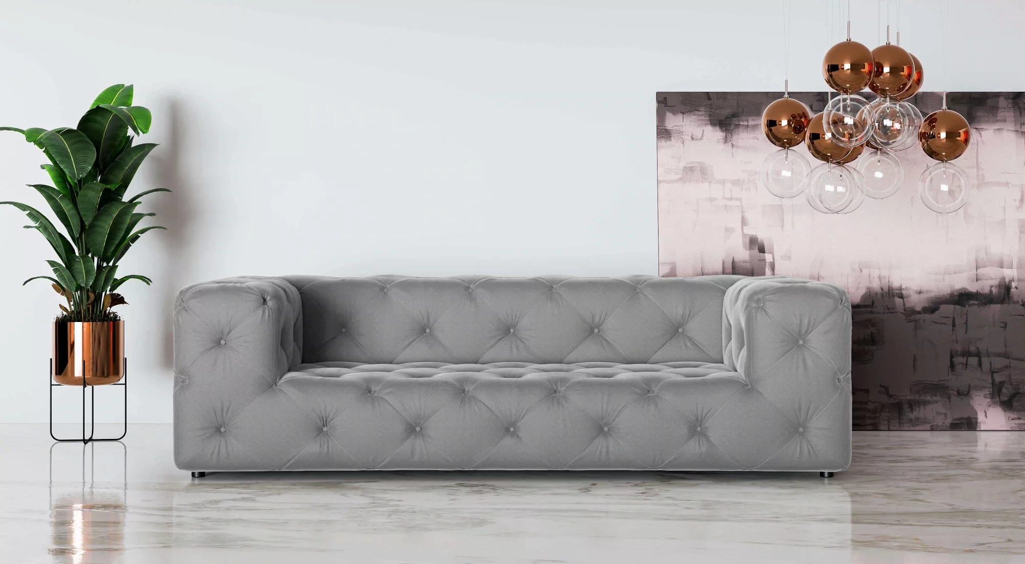 Places of Style 3-Sitzer "FOLLINA", 3-Sitzer Sofa mit klassischer Chesterfi günstig online kaufen