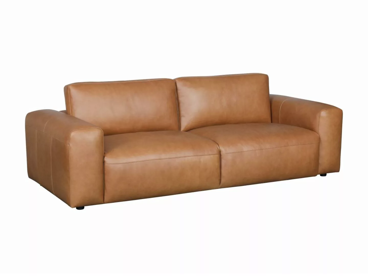 Sofa 3-Sitzer - Leder - Braun - LAVANE günstig online kaufen