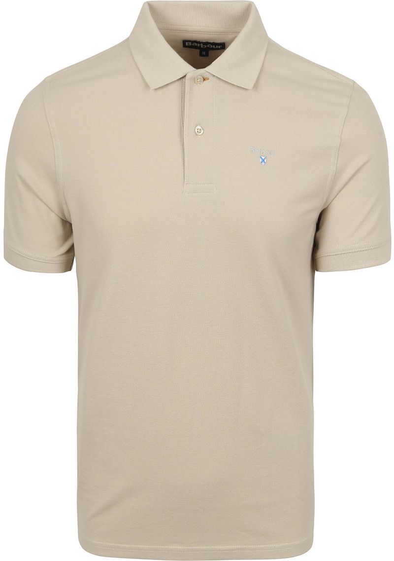 Barbour Pique Poloshirt Beige - Größe L günstig online kaufen