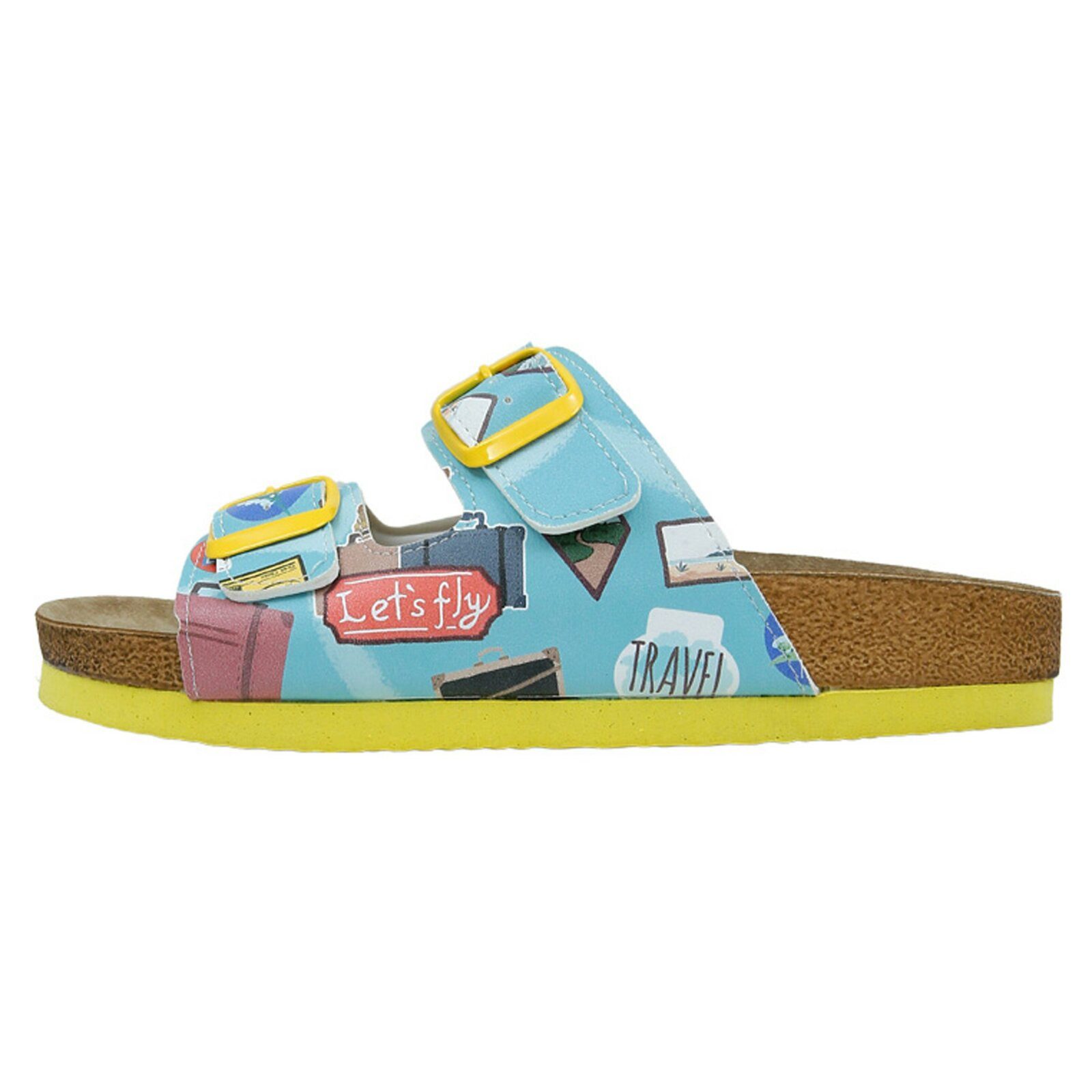 DOGO Pantolette "Stella Pantolette Aeroplanes Damen Sandalen", Handgefertig günstig online kaufen