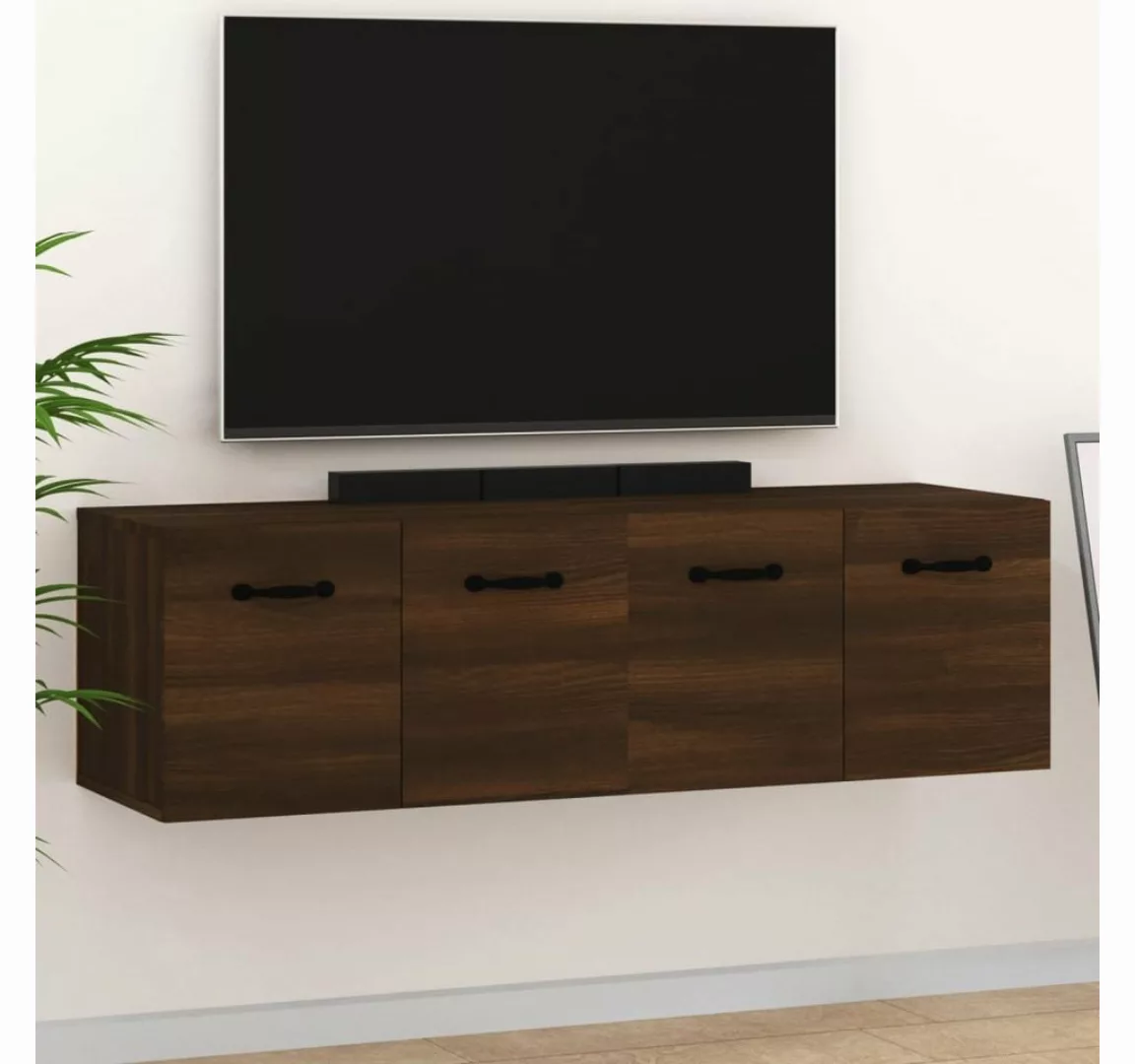 vidaXL Kleiderschrank Wandschränke 2Stk Braun Eichen-Optik 80x35x36,5cm Hol günstig online kaufen