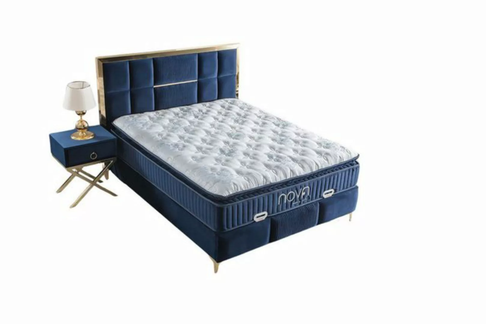 Villa Möbel Boxspringbett NOVA (Bett Set, Bettset), Bettkasten mit XXL Stau günstig online kaufen