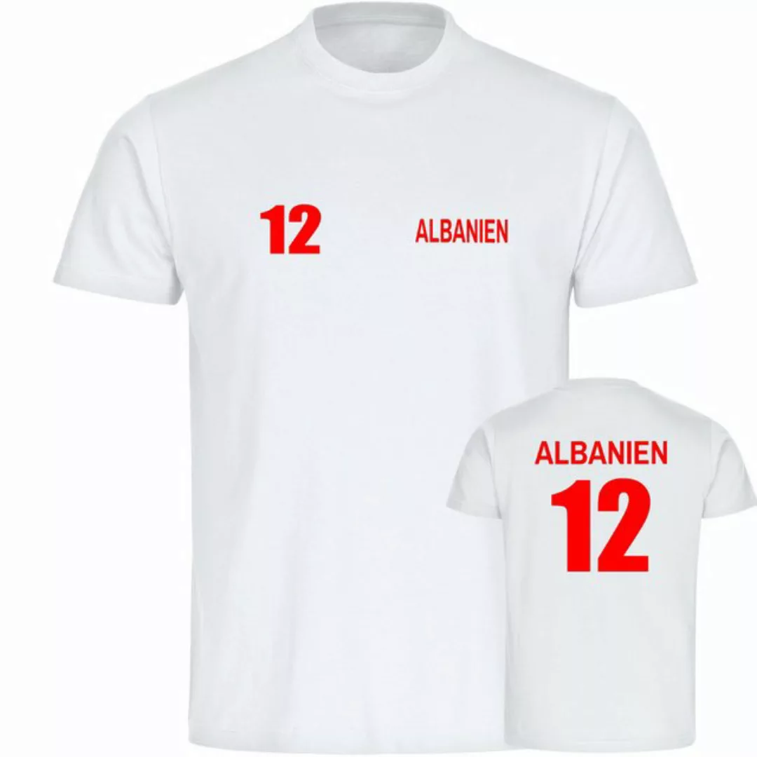 multifanshop T-Shirt Herren Albanien - Trikot 12 - Männer günstig online kaufen