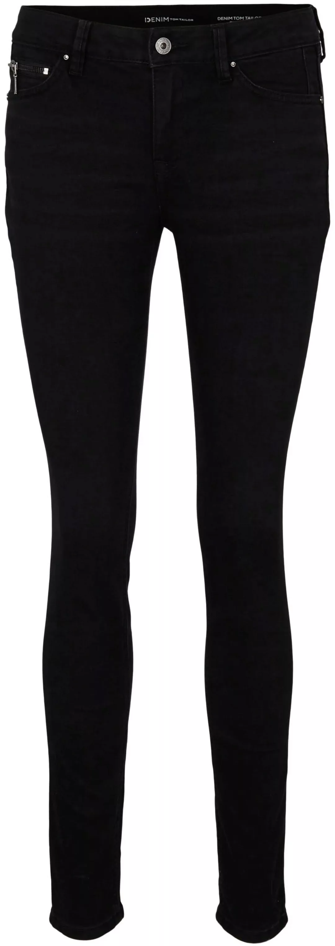 Tom Tailor Denim Damen Jeans JONA - Extra Skinny Fit - Schwarz - Clean Dark günstig online kaufen