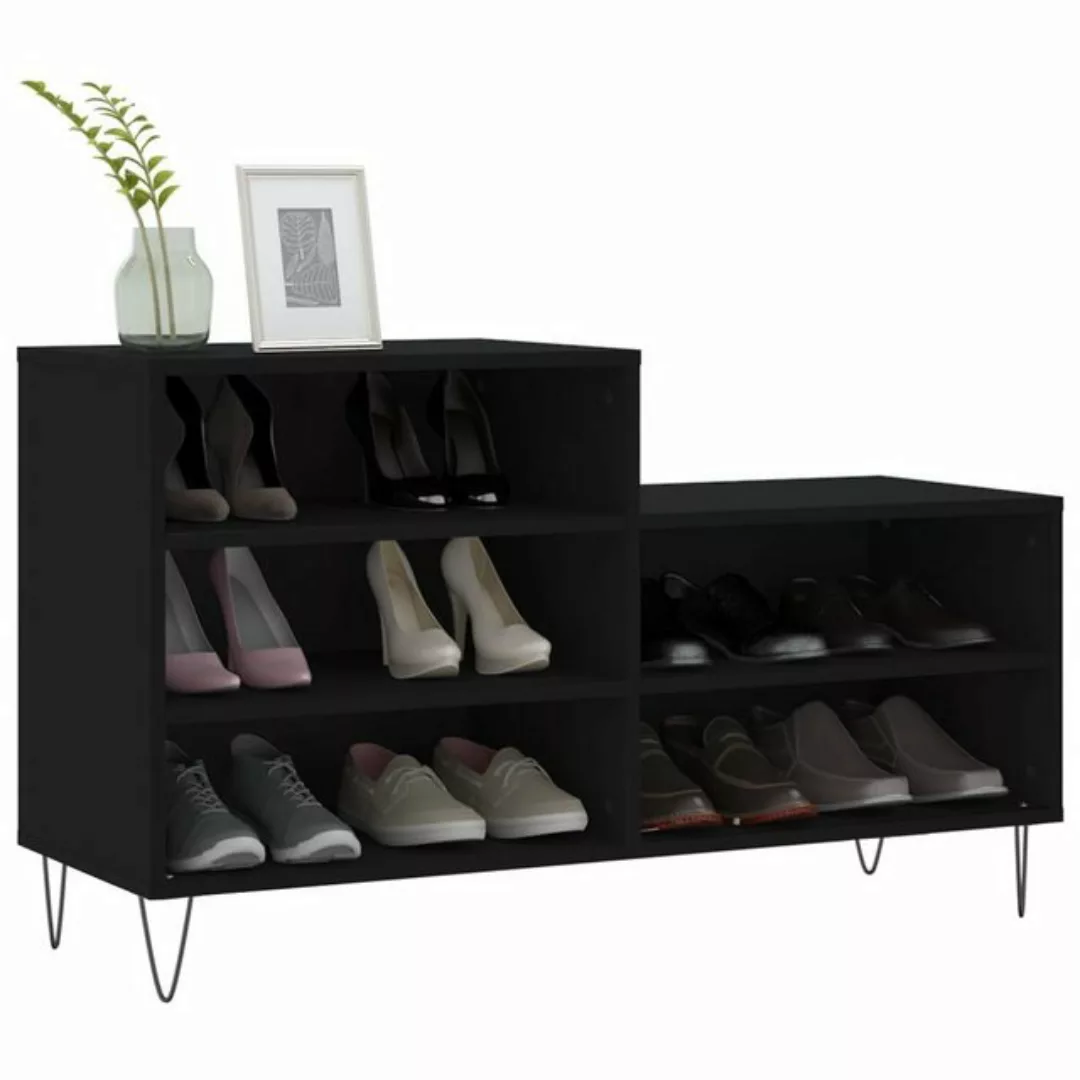 vidaXL Schuhschrank Schuhregal Schwarz 102x36x60 cm Spanplatte günstig online kaufen