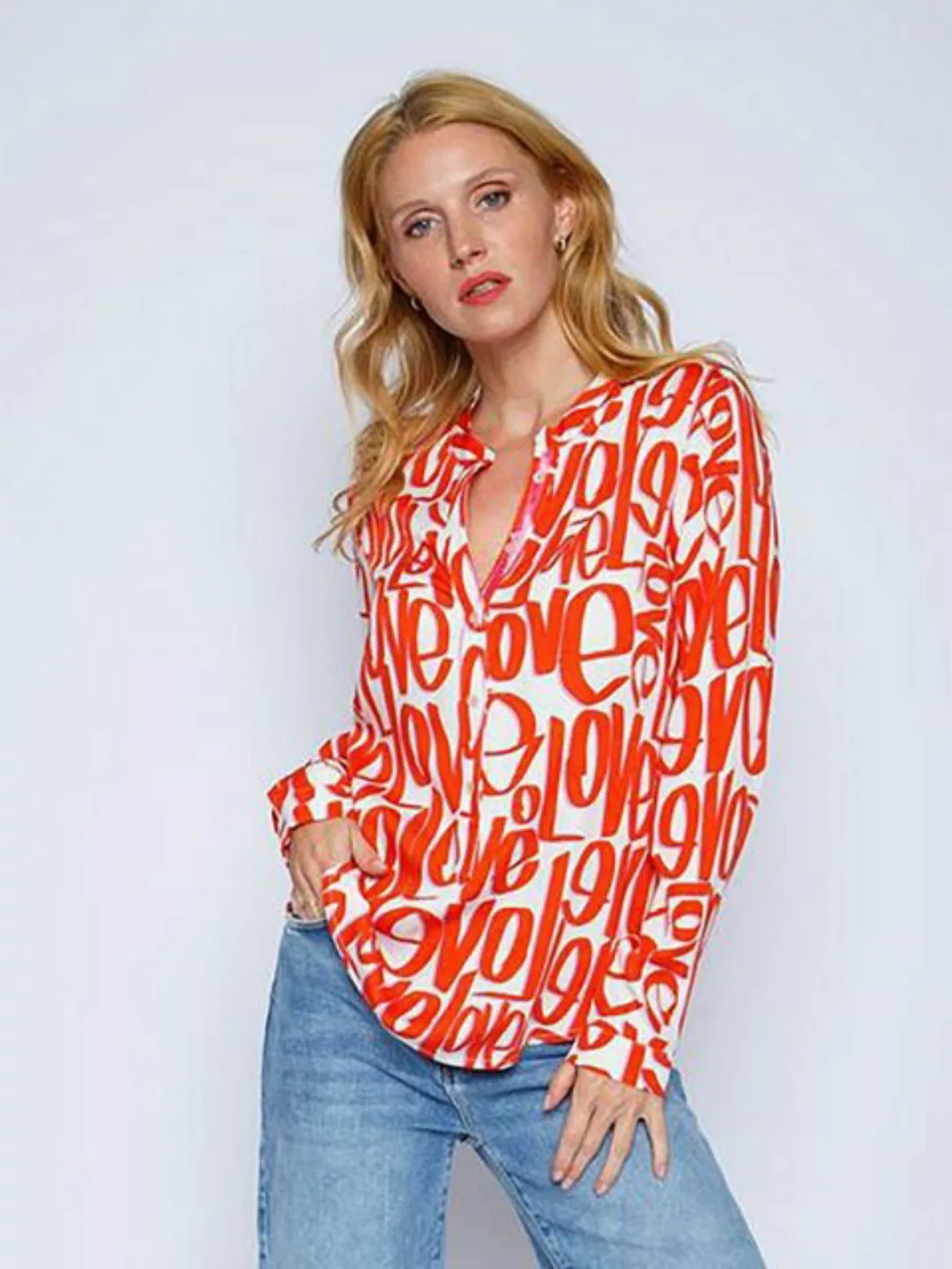 Emily Van Den Bergh Schlupfbluse Shirtbluse Love Rot günstig online kaufen