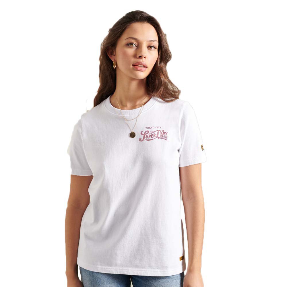 Superdry Glitter Sparkle Kurzärmeliges T-shirt M Optic günstig online kaufen