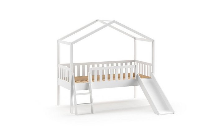 58 aufm Kessel Bettgestell Hausbett mit Rutsche Kapua 209x192x202 Kinderbet günstig online kaufen