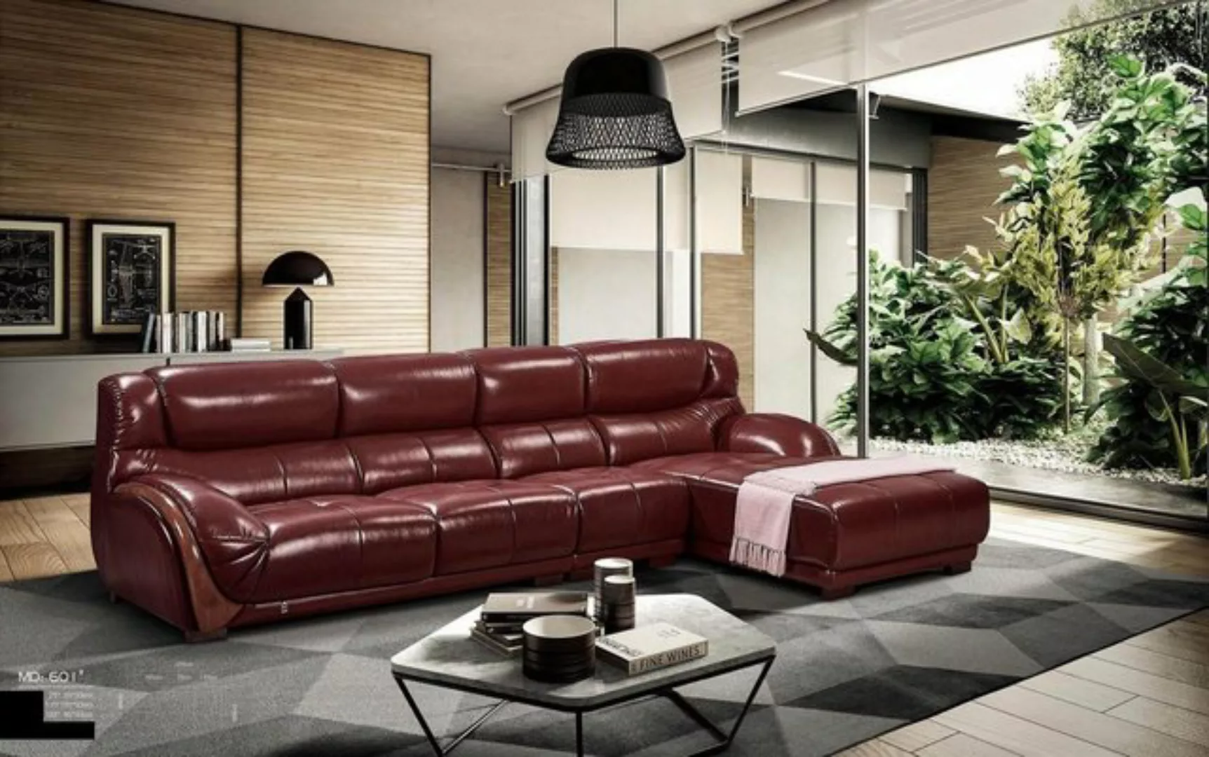 JVmoebel Ecksofa Ecksofa Leder Polster Sitz Couch Garnitur Wohnzimmer, Made günstig online kaufen
