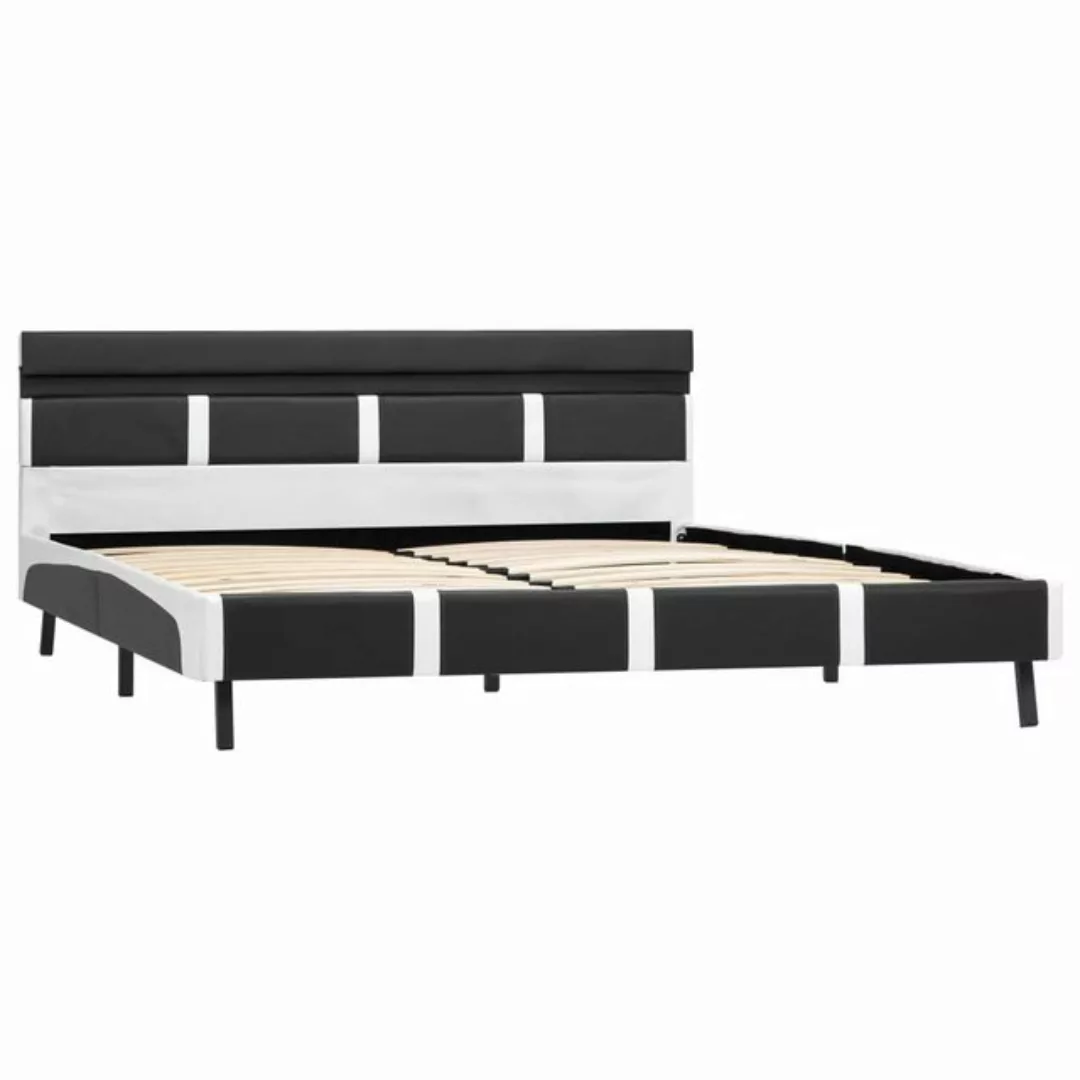 vidaXL Bettgestell Bettgestell mit LED Grau Kunstleder 140200 cm Bett Bettr günstig online kaufen