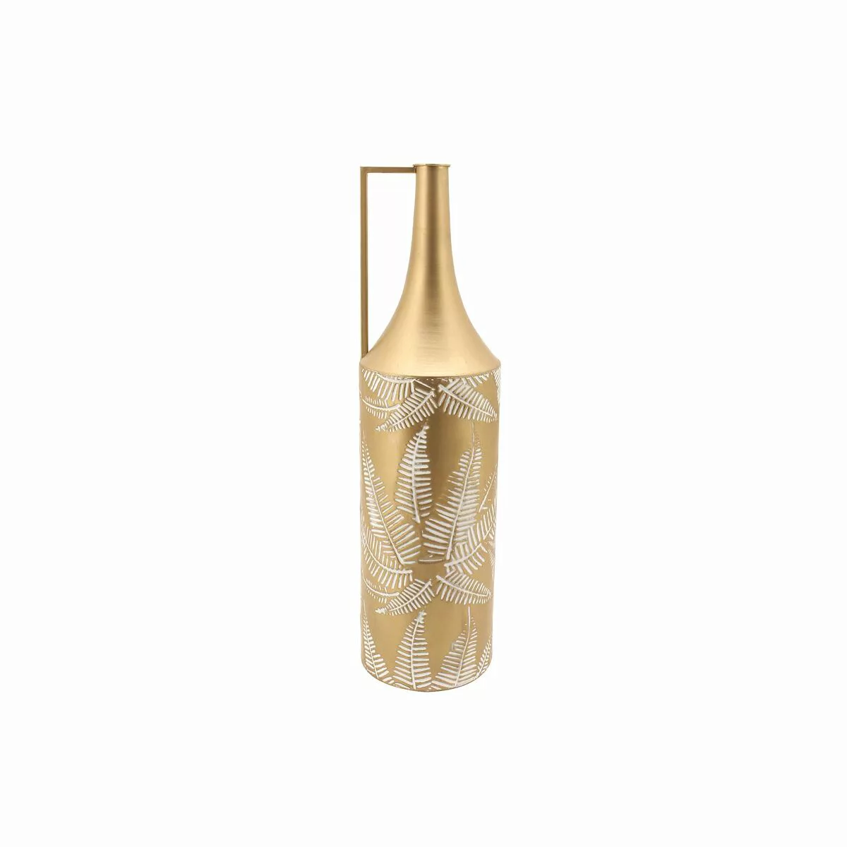 Vase Dkd Home Decor Golden Metall Creme Tropical Pflanzenblatt (21 X 21 X 8 günstig online kaufen