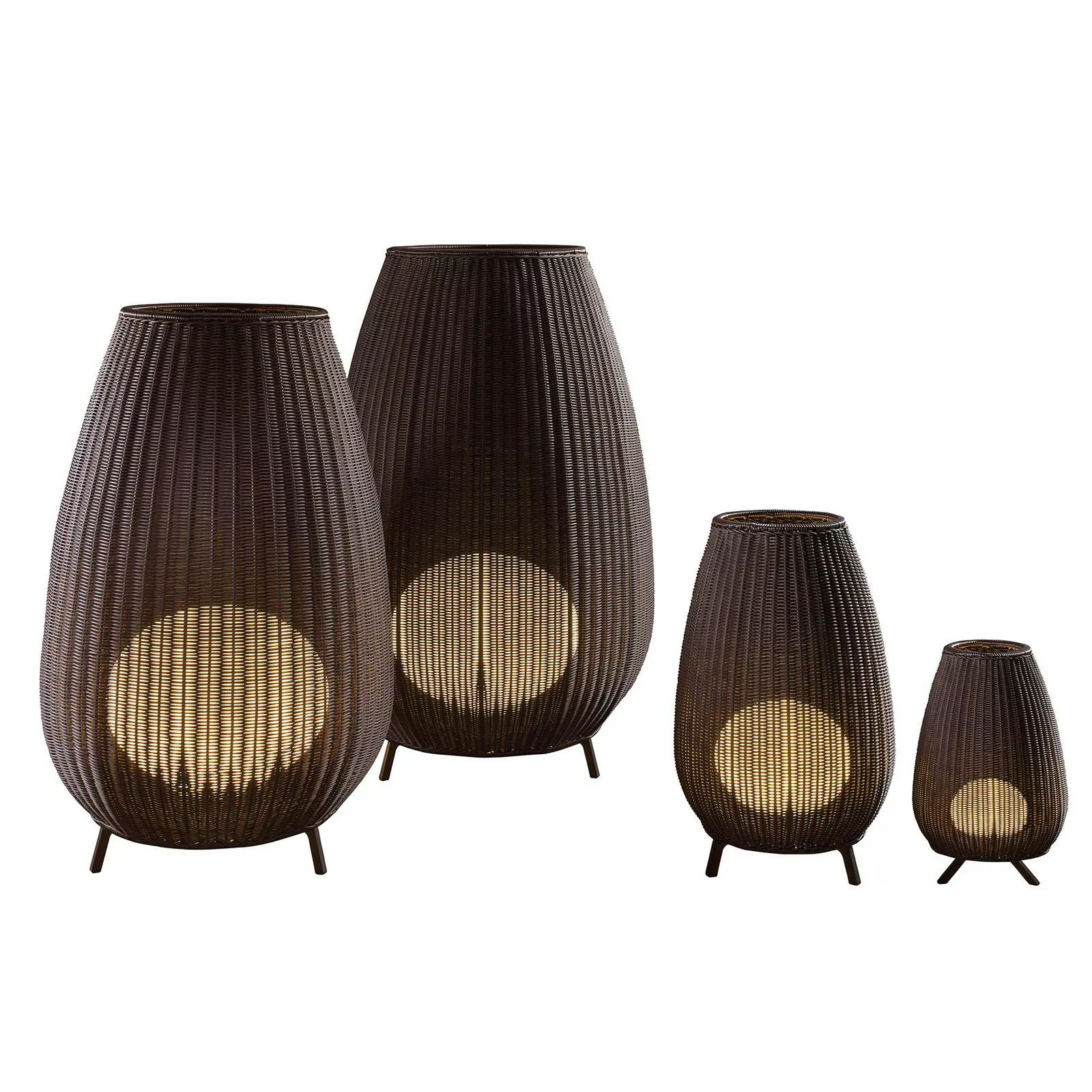 Bover Amphora 03 Terrassenleuchte, rattan brown günstig online kaufen