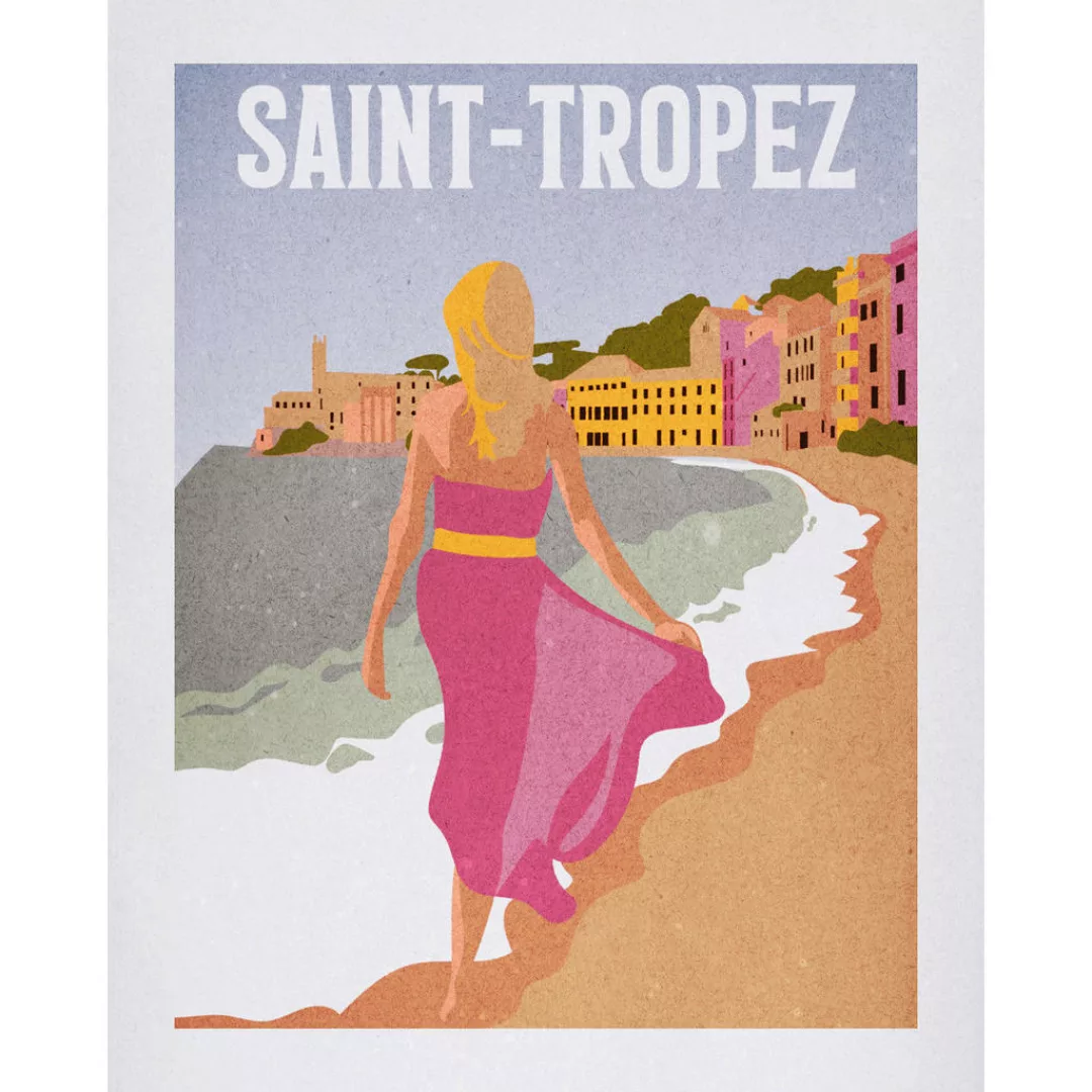 Komar Wandbild "Vintage Travel Saint-Tropez", (1 St.), Deutsches Premium-Po günstig online kaufen