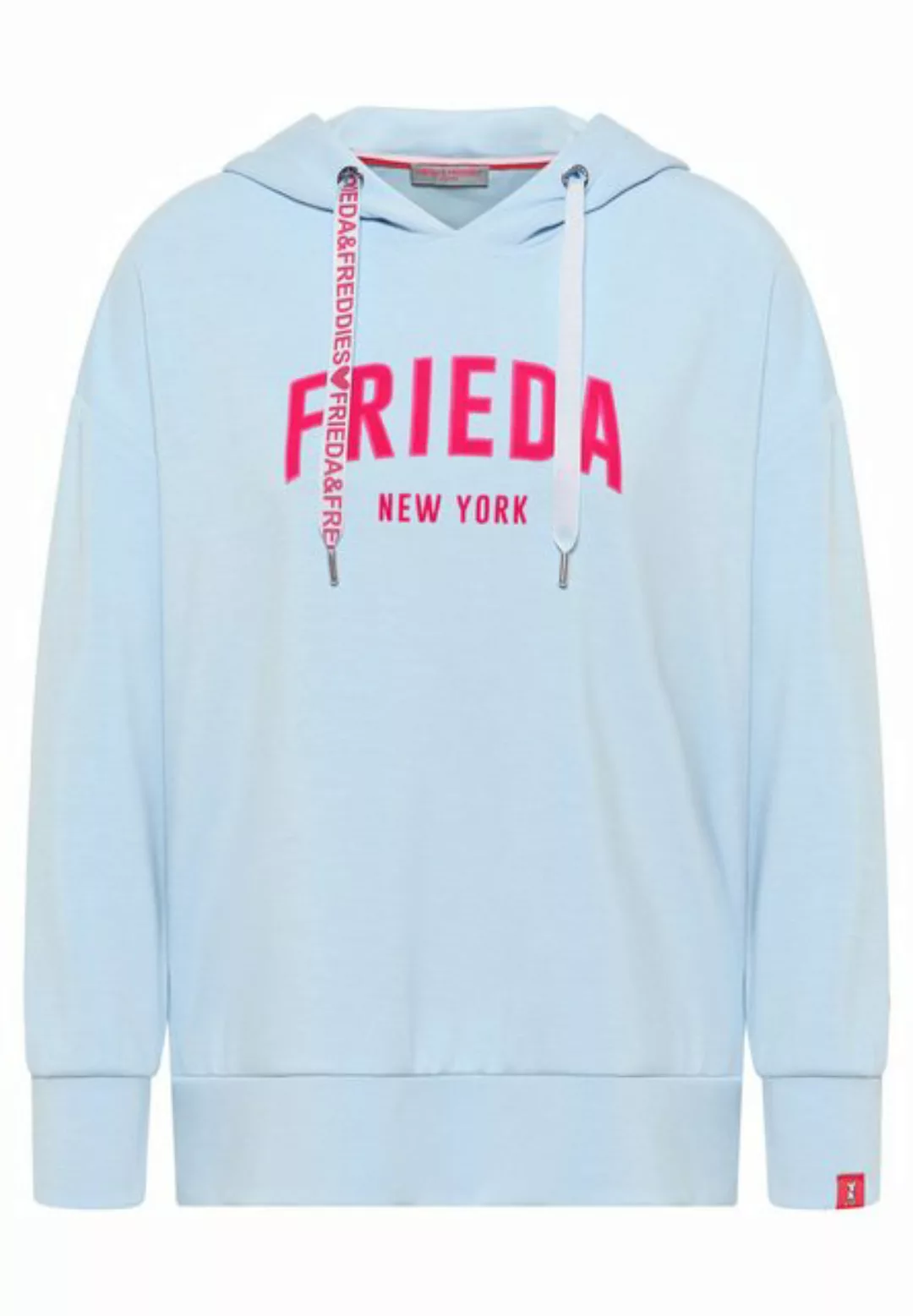 Frieda & Freddies NY Strickpullover Hoodie mit dezenten Farbdetails günstig online kaufen