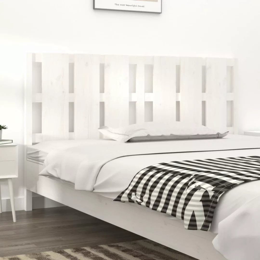 Vidaxl Bett-kopfteil Weiß 165,5x4x100 Cm Massivholz Kiefer günstig online kaufen