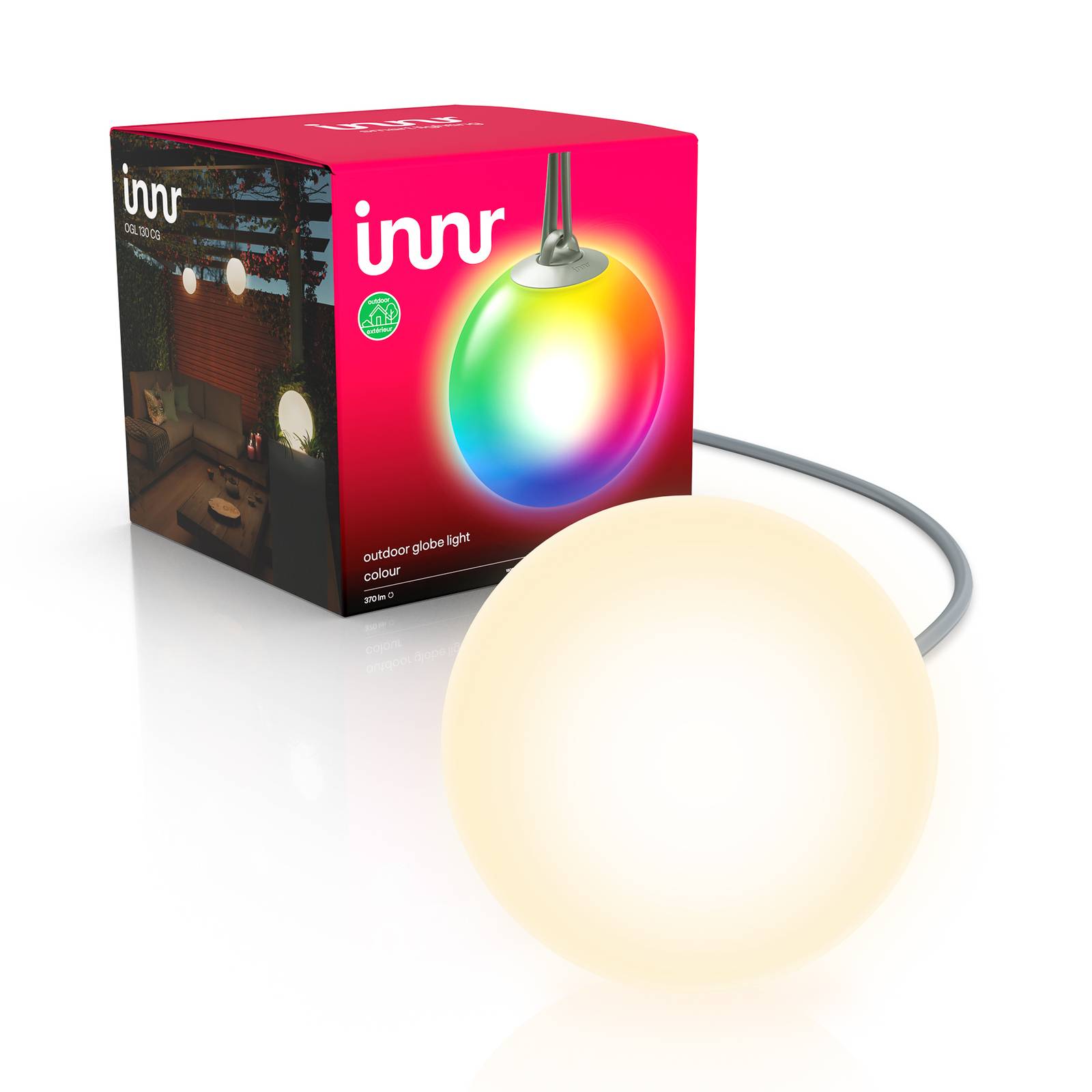 Innr Smart Outdoor Globe Colour LED-Kugel, Zusatz günstig online kaufen