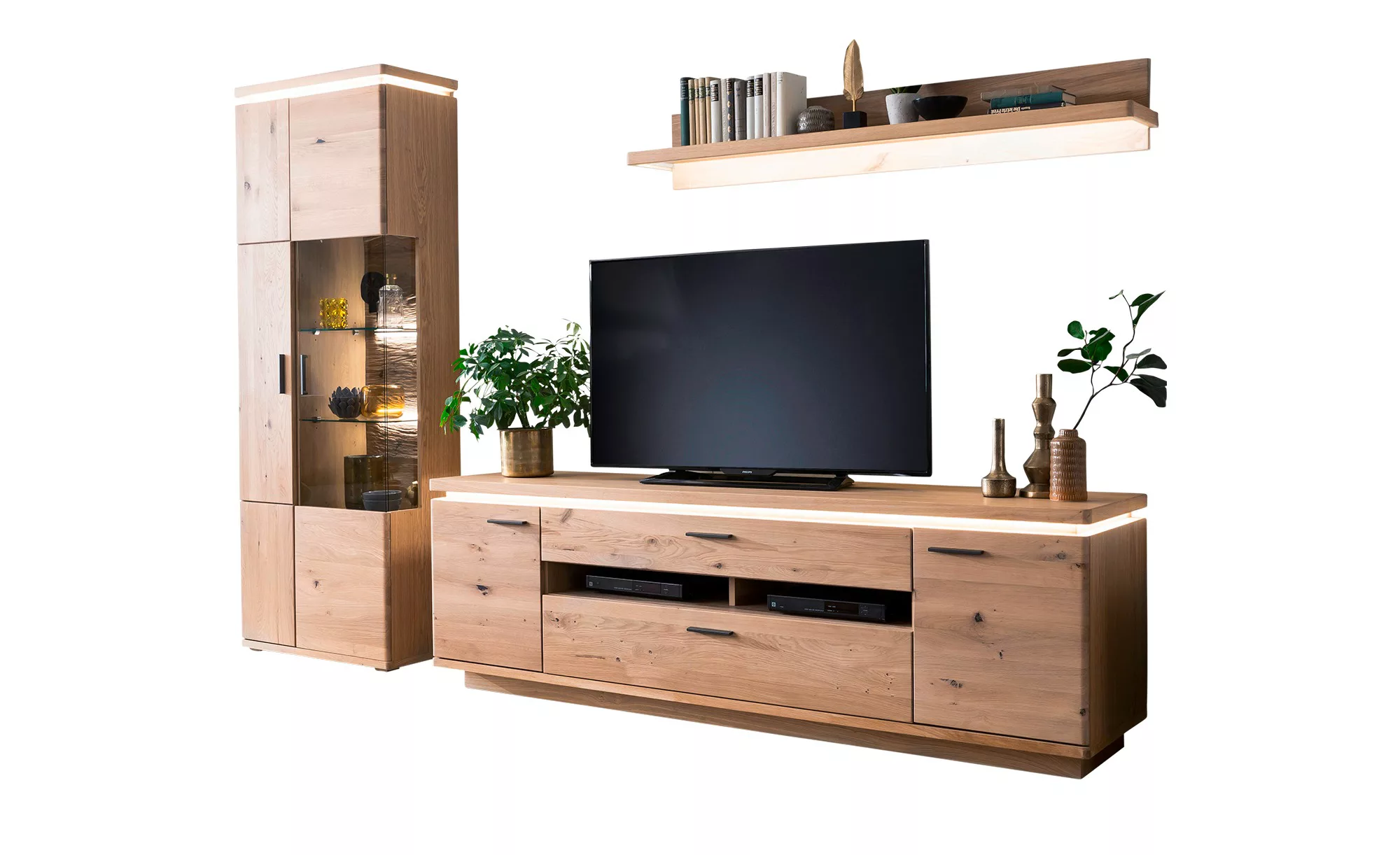 Woodford Wohnwand  Alone ¦ holzfarben ¦ Maße (cm): B: 285 H: 204 T: 50 Wohn günstig online kaufen