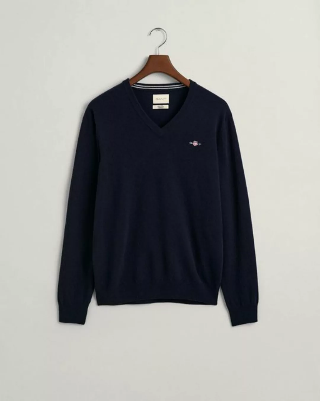 Gant Strickpullover SUPERFINE LAMBSWOOL V-NECK, MARINE günstig online kaufen